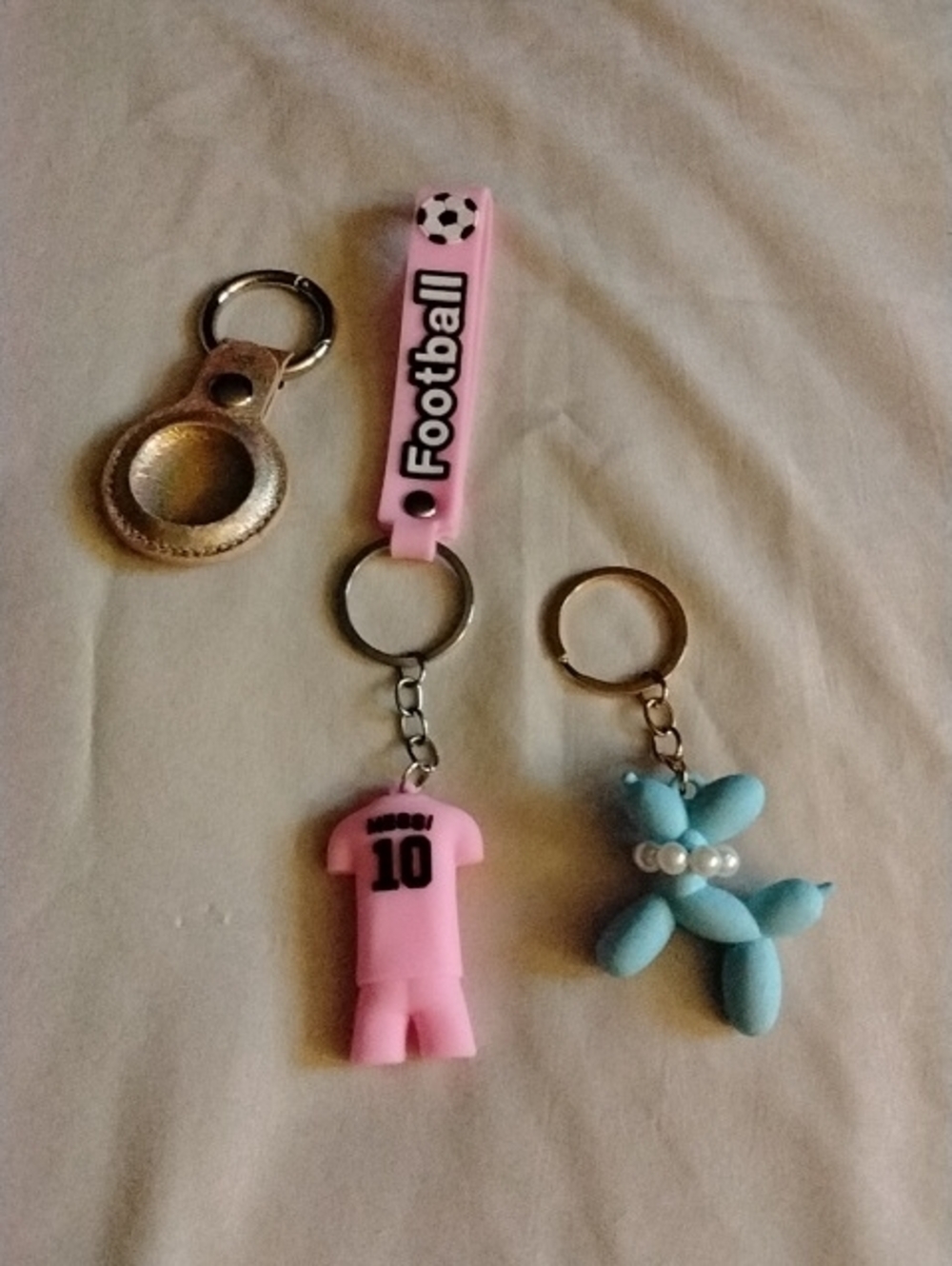 Kids Pink Football Jersey Keychain with Strap - Unbranded